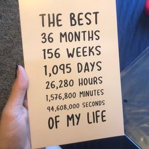 3 year anniversary card